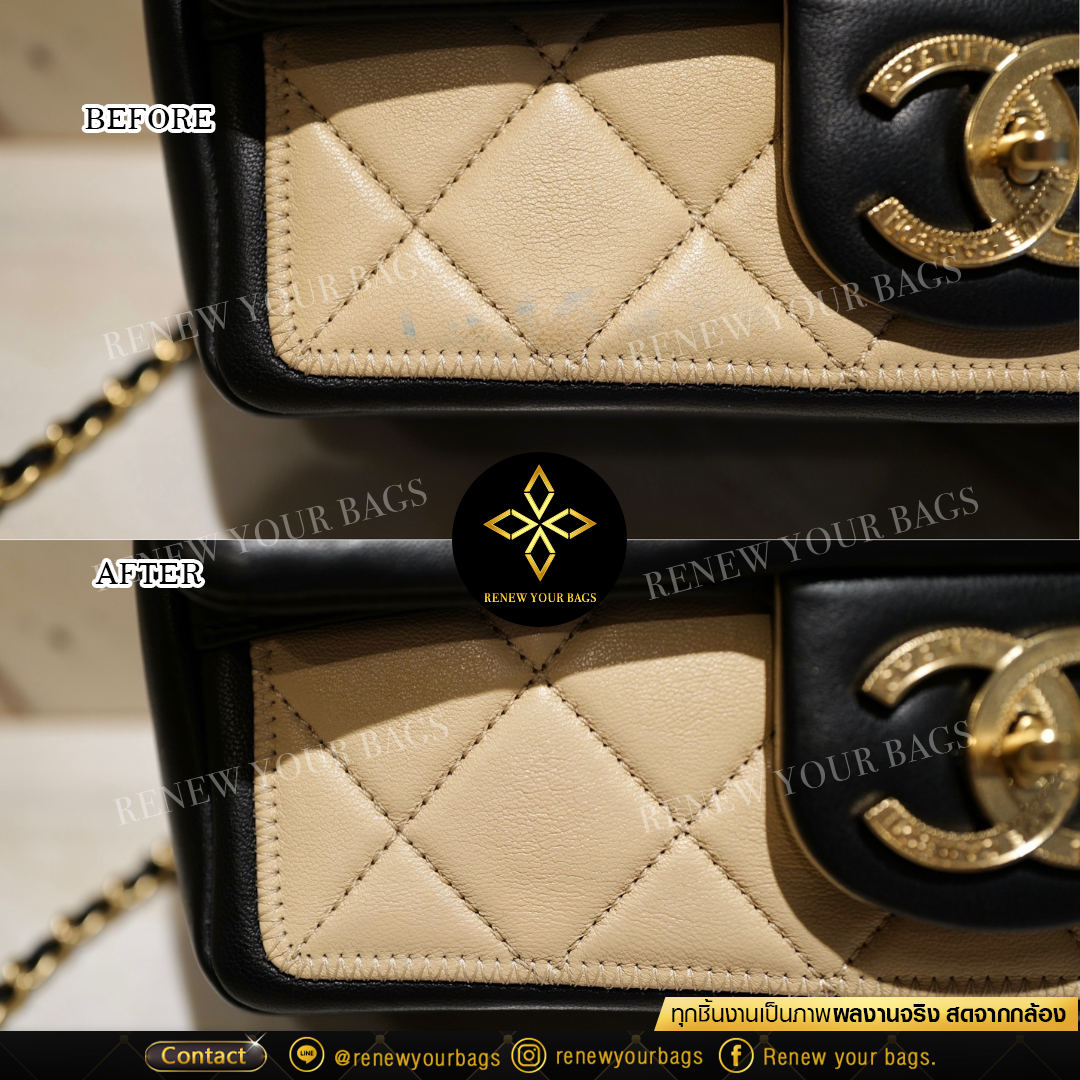 สปากระเป๋า แก้รอยหมึก Chanel