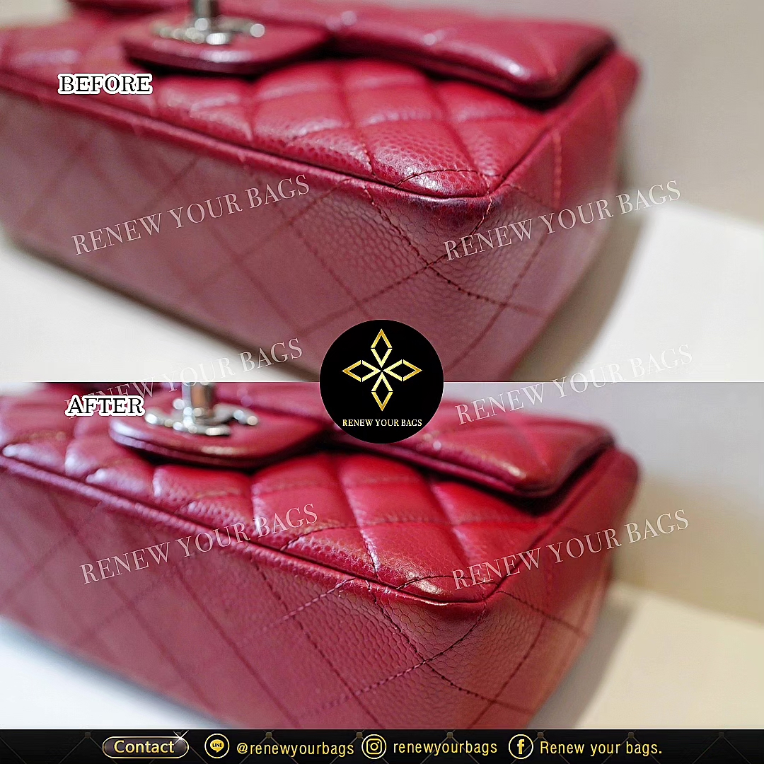 แก้รอยถลอกกระเป๋า Chanel